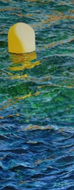 2014 Gelbe Boje 1 40x100cm �l auf Leinwand 150px