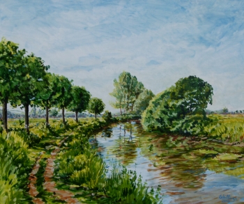 2014 Rur bei Orsbeck im Sommer 50x60cm 350px