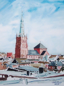 �ber den D�chern von Erkelenz