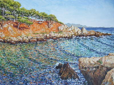 Baie du Capelan �l auf Leinwand 80x60cm 2010