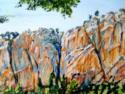 Felswand im Vallee de Cimai 